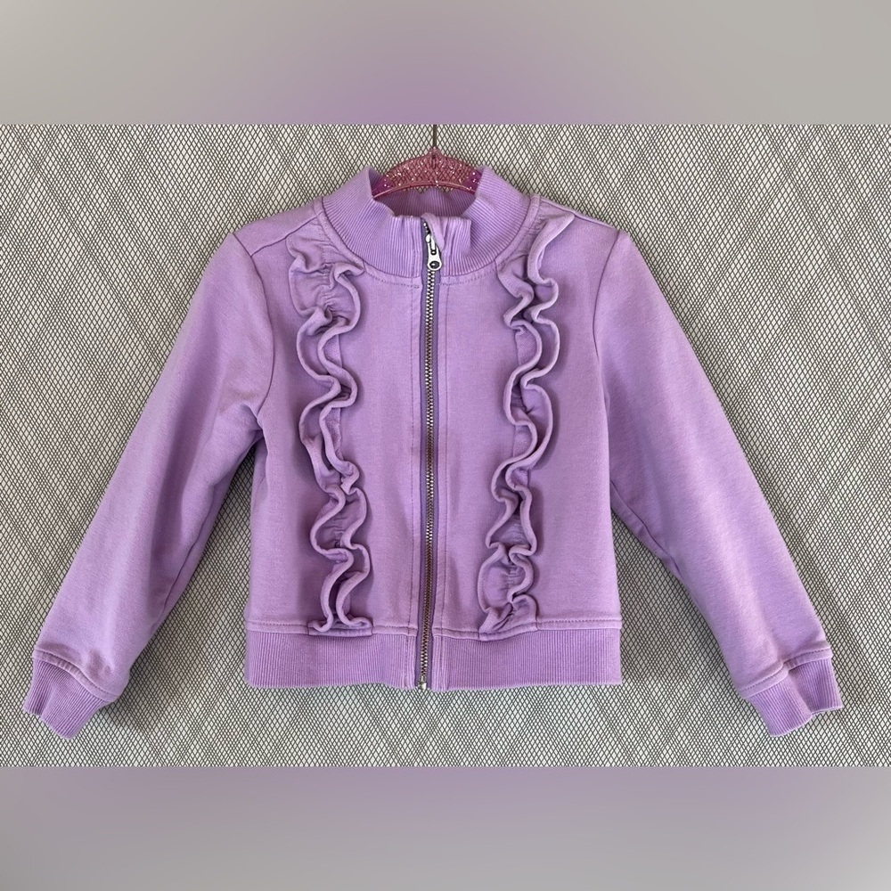 Janie and Jack - Purple Ruffle Sweater (Size 3T) - Picture 1 of 4